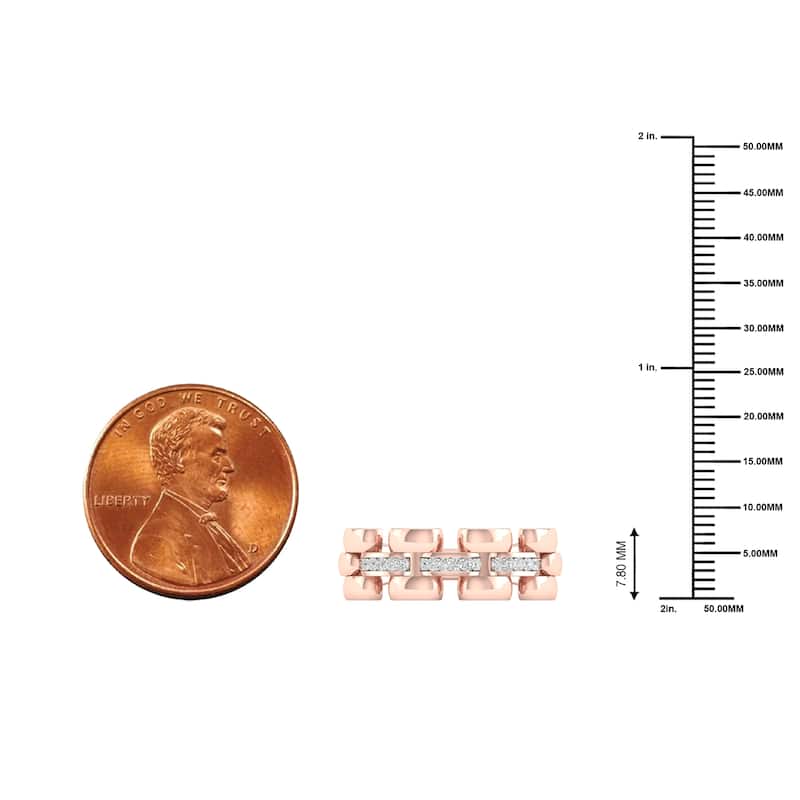 1/6ct TDW Diamond Wedding Band in 10K Gold for Men