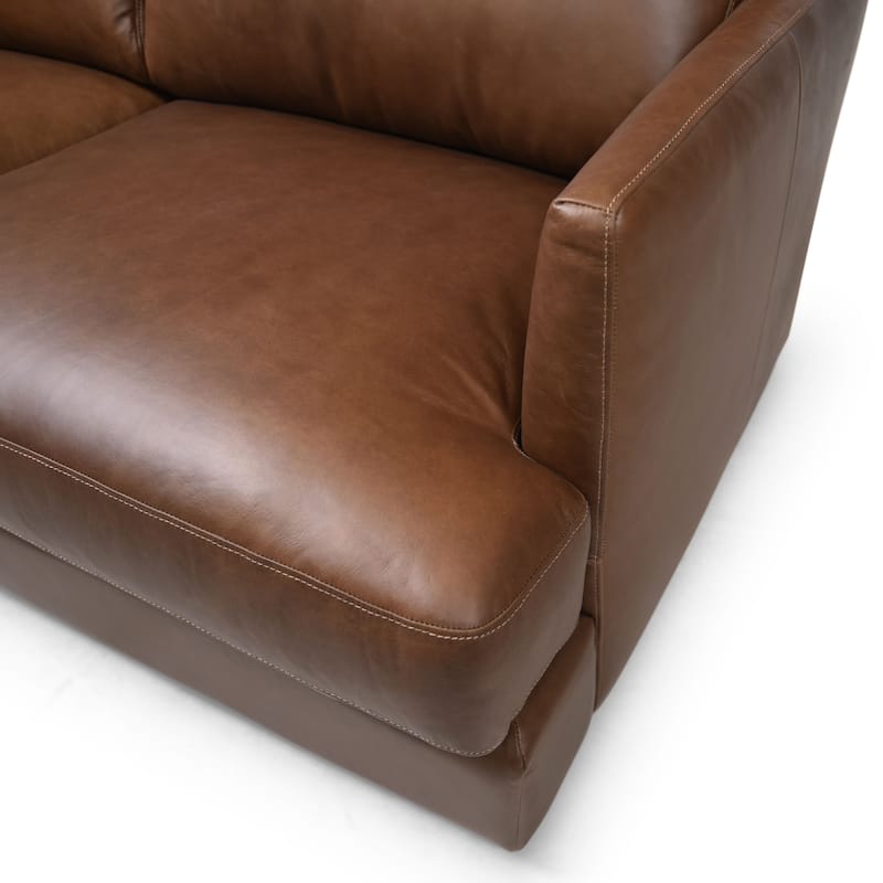 SAFAVIEH Couture Gustav Leather Corner Sectional - 162"W x 87"D x 31"H