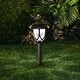 preview thumbnail 8 of 9, Alpine Corporation 17" Tall Super Bright High Lumen Outdoor Solar Powered Pathway Light Stakes, Bronze (Set of 2)