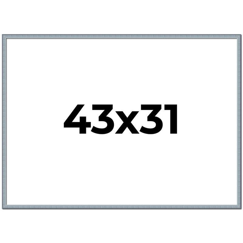 43x31 Frame Rustic Sky Blue Solid Wood Picture Frame | 0.75 Inch