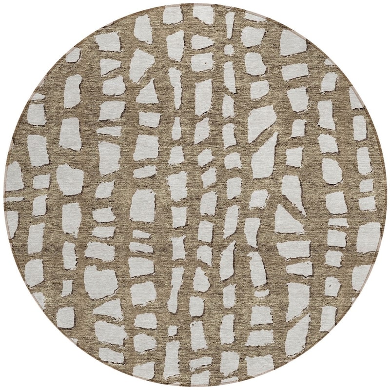 HomeRoots Abstract Transitional Rectangle Outdoor Rug