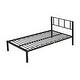 preview thumbnail 16 of 15, Modern Triple Twin Bunk Bed, Black, Sturdy Metal and Safety Guardrail