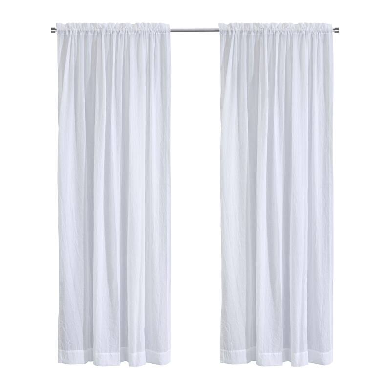 Crushed Sheer Rod Pocket Curtain Panel - 52" x 84"