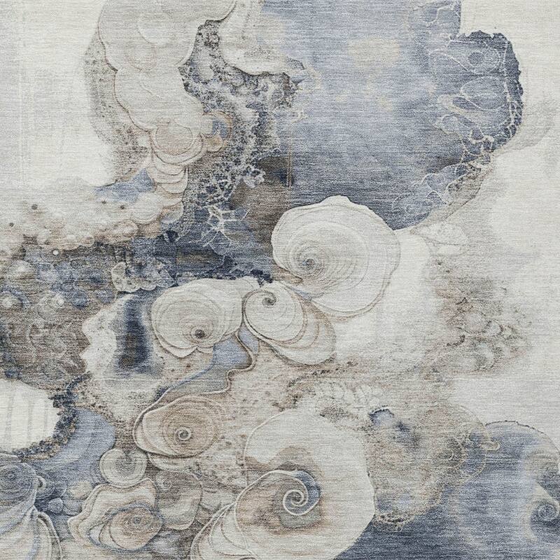 HomeRoots Abstract Transitional Rectangle Outdoor Rug