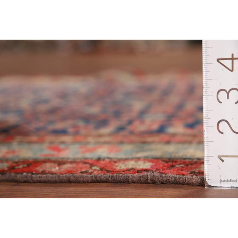 Malayer Antique Persian Runner Rug Hand-Knotted Wool Carpet - 3'7" x 12'11"
