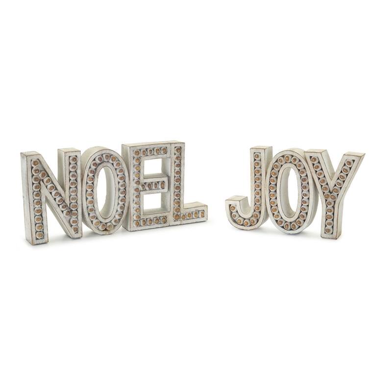 Noel and Joy Decor (Set of 2) - Brown