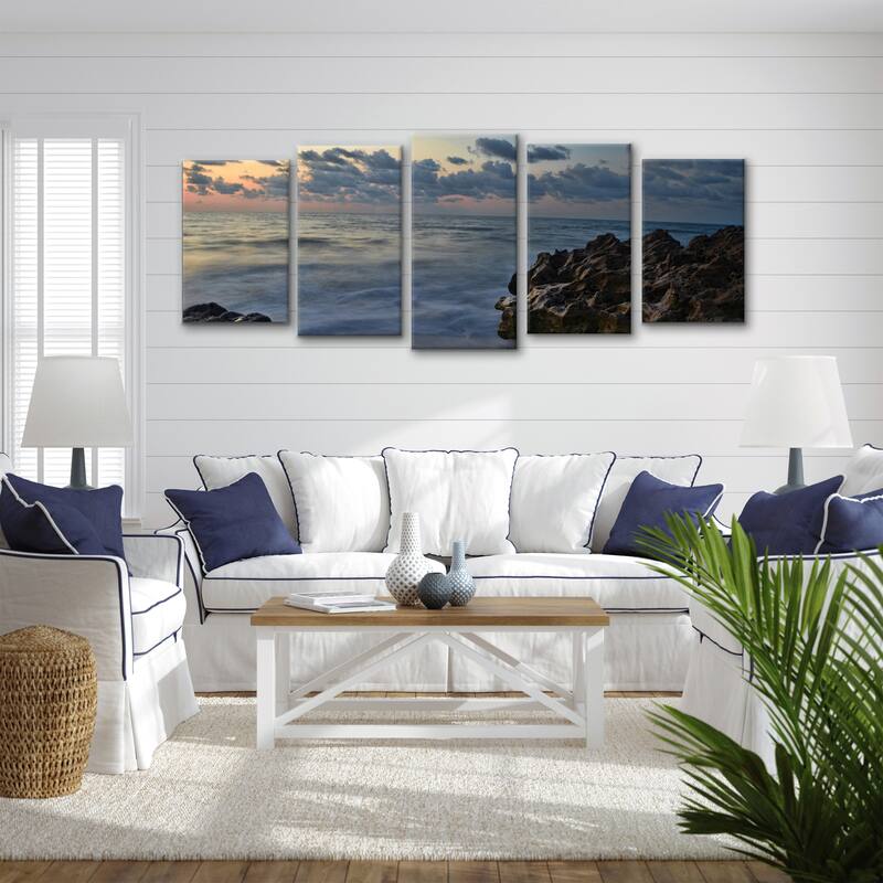 Ready2HangArt 'Rocky Sunset' 5-Piece Wrapped Canvas Wall Art Set