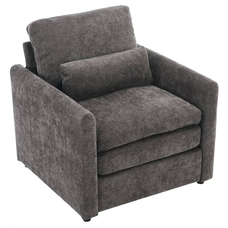 Upholstered Armchair Oversized Comfy Cloud Sofa Double Cushion Single Sofa Plush Cushion Armchair for Living Room