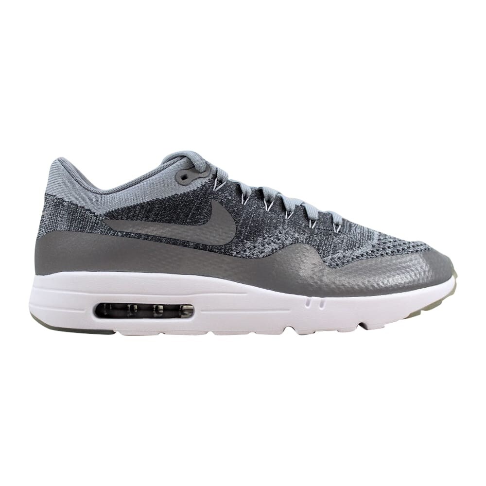Nike Air Max 1 Ultra Flyknit Wolf GreyWolf Grey Dark Grey White 843384 001 Men's Nike Air Max 1 Ultra Flyknit Wolf GreyWolf Grey Dark Grey White 843384 001 Men's