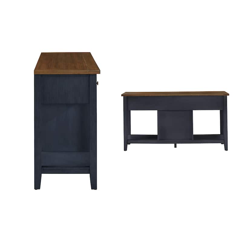 Ronda Two-Tone Wood Wine Rack Buffet Server