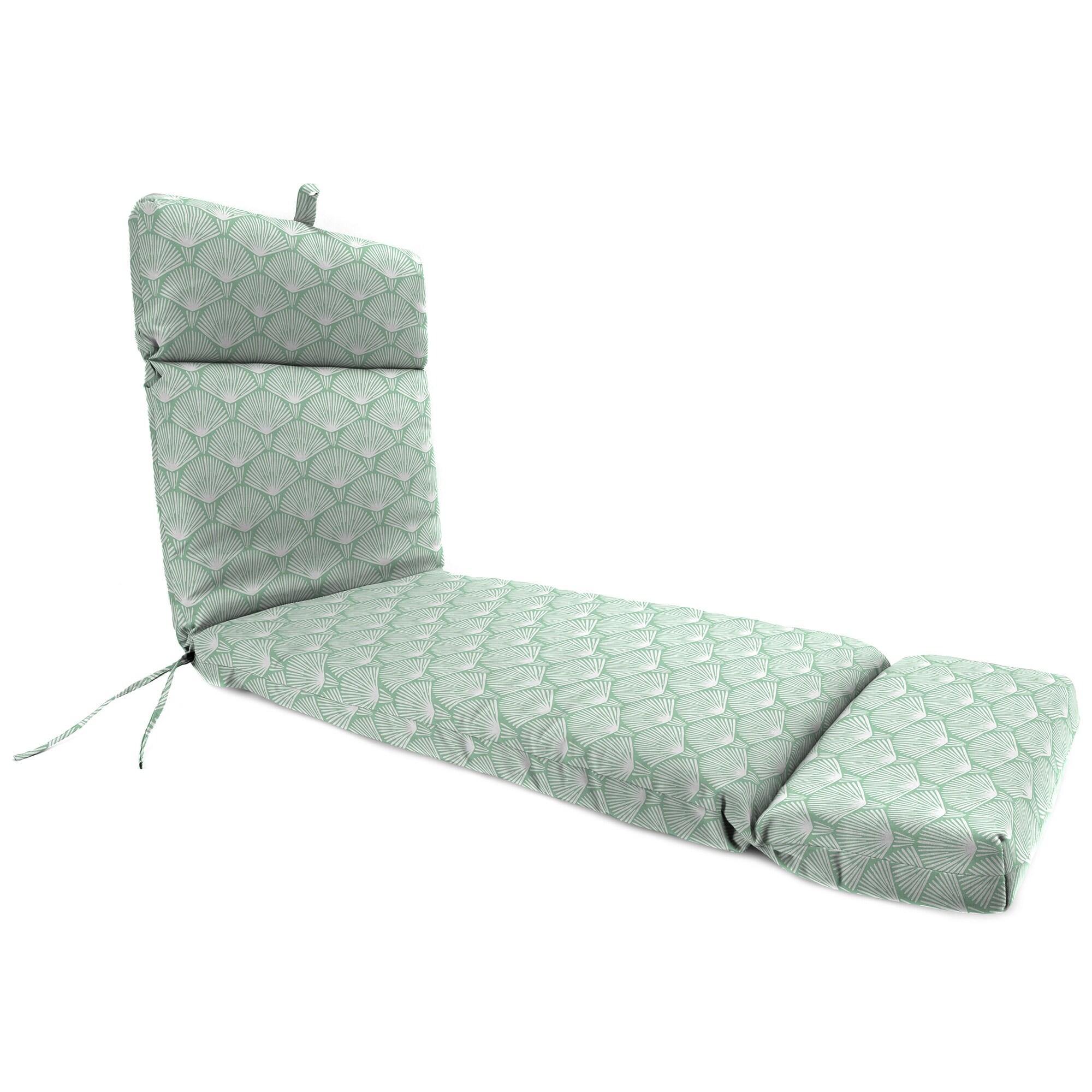 72" x 22" Outdoor Chaise Lounge Cushion with Ties and Hanger Loop - 72'' L x 22'' W x 3.5'' H