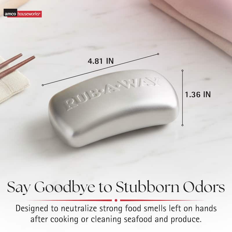 Amco Rub a Way Bar Odor Absorber - Silver