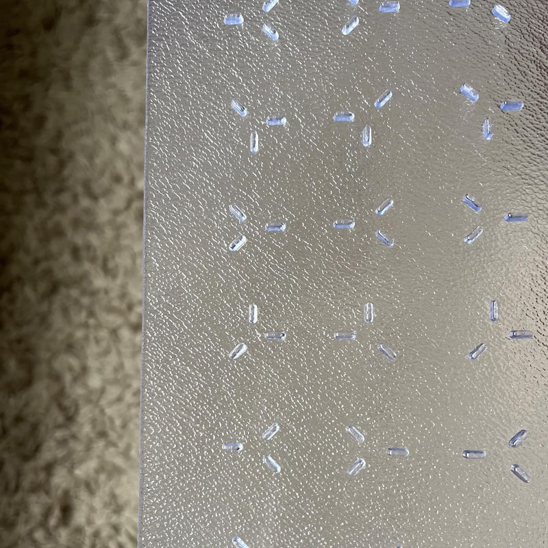 Cleartex® TrYlok® Vinyl Rectangular Chair Mat for Low Pile Carpets up to 1/4"