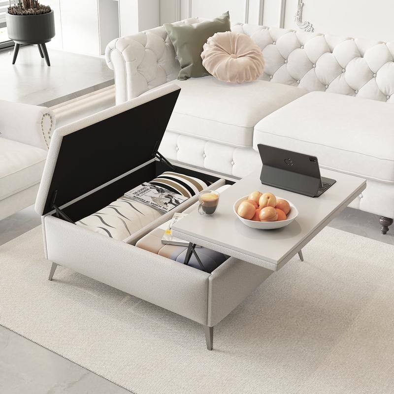 35 inch Wide Square storage benches Coffee Table