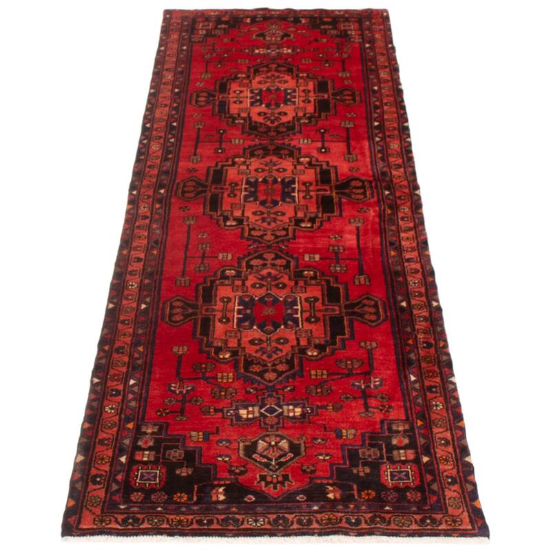 ECARPETGALLERY Hand-knotted Anadol Red Wool Rug - 3'4 x 10'1