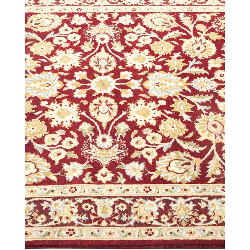 Overton Hand Knotted Wool Vintage Inspired Traditional Mogul Red Area Rug - 3 x 5