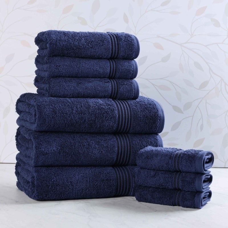 Superior Heritage Egyptian Cotton Absorbent 9-Piece Towel Set