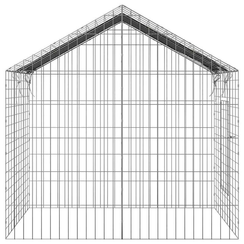 vidaXL Rabbit Cage Silver 400 x 78 x 78 cm Galvanised Steel