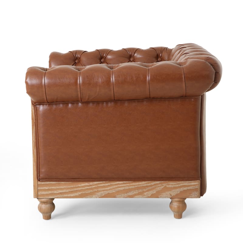 Castalia Chesterfield Tufted Club Chair by Christopher Knight Home - 39.00" L x 33.50" W x 28.00" H