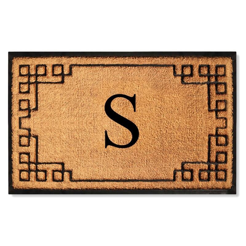 A1HC Natural Coir & Rubber Door Mat, Heavy Duty, Dirt Trapping, Long-Lasting Entrance Doormats,Thick & Durable Outdoor Entry Mat - 36" X 72" - S