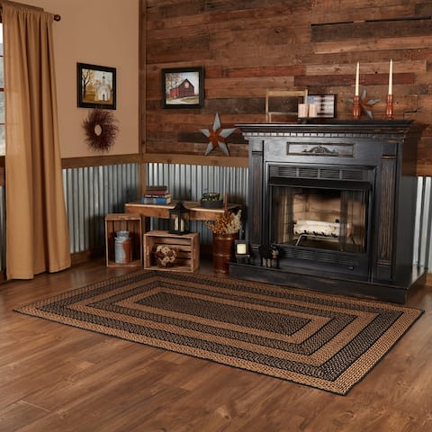 Farmhouse Jute Rug Rect w/ Pad 60x96 - 5' x 8' Rectangle