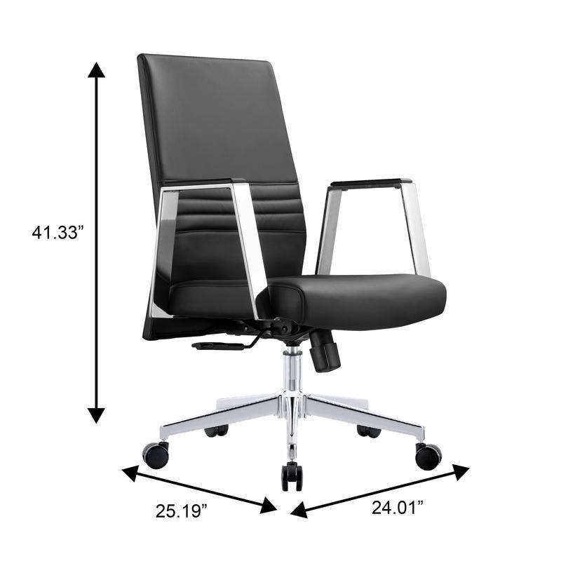 Aleen Ergonomic Leather Office Chair with Iron Frame,Tilt, Swivel, Adjustable Height for Home or Executive Computer Desk