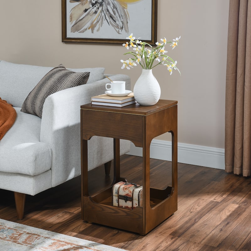 Mid Century Modern Lift Top Side Table