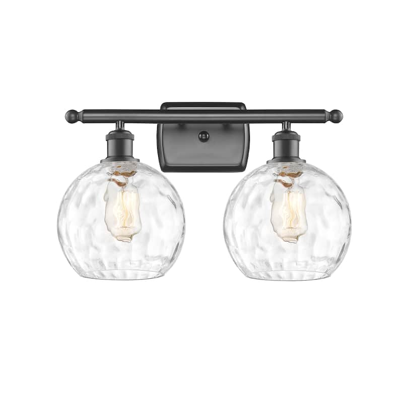 Innovations Lighting 516-2W-13-18 Athens Vanity Athens 2 Light 18" - Oil Rubbed Bronze / Clear Water Glass