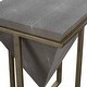 preview thumbnail 3 of 2, Uttermost 25123 Bertrand 19" Wide Faux Leather Top Iron Side Table