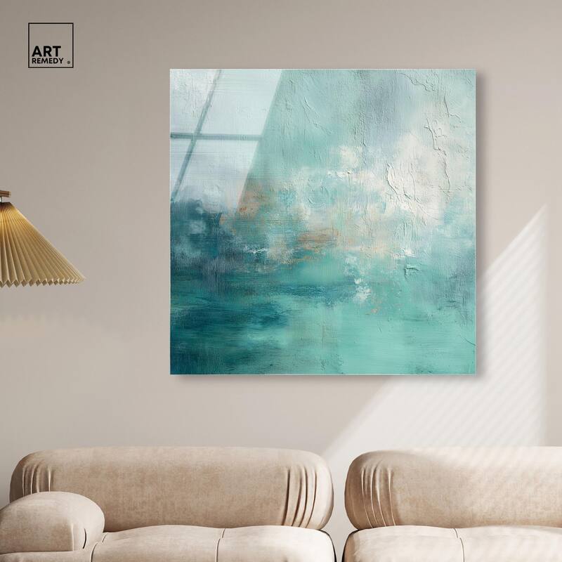 Green Blue I Acrylic by Art Remedy, Ready to Hang