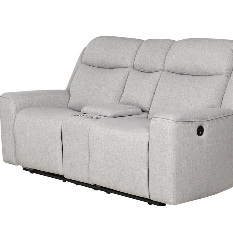 Amelia Contemporary Upholstered Recliner Loveseat