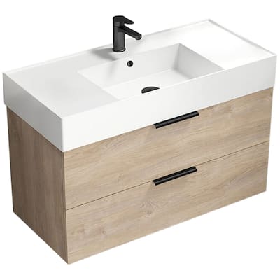 Nameeks Derin-4018-W Derin 40" Wall Mounted Single Basin Vanity Set