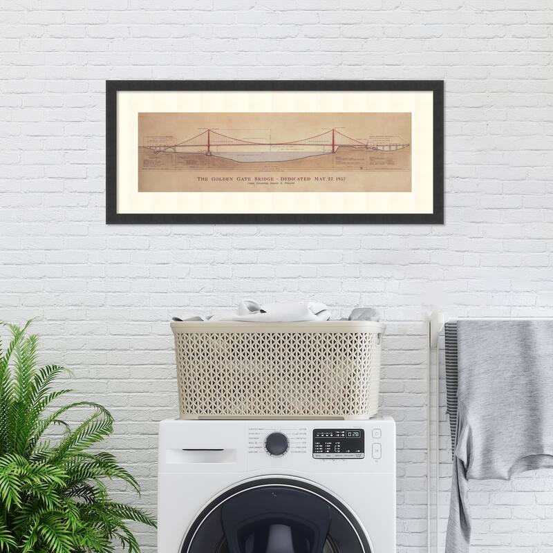 Framed Art Print 'Golden Gate Bridge' by Craig S. Holmes 40 x 17-inch