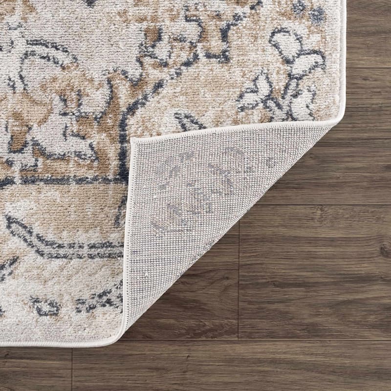 Hauteloom Leonora Hallway, Kitchen Runner Rug - Pale Pink, Plum, Peach - 2'7" x 10'