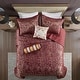 preview thumbnail 29 of 72, Madison Park Whitman Reversible Oversized 5-piece Jacquard Bedspread Quilt Set with Shams and Embroidered Throw Pillows