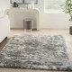 preview thumbnail 17 of 15, Nourison Luxurious Shag Plush Contemporary Abstract Area Rug 4' x 6' - Charcoal Grey - Rectangle