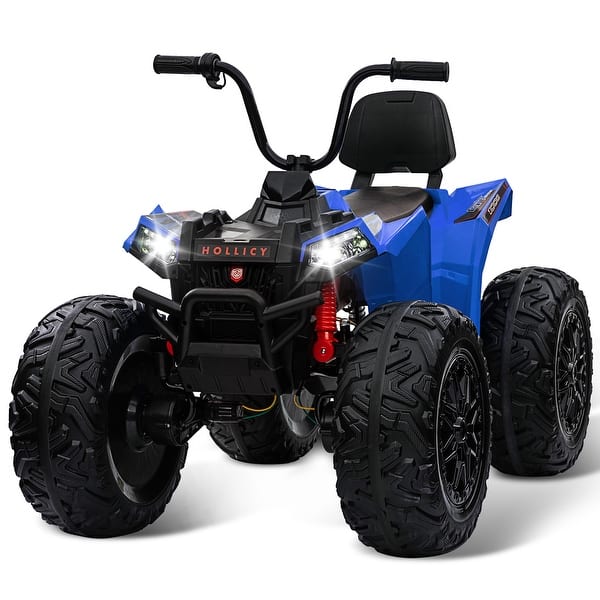 slide 2 of 35, 24V Kids ATV, Two Seater Ride on Car 4WD Quad Electric Vehicle 4x100W Blue