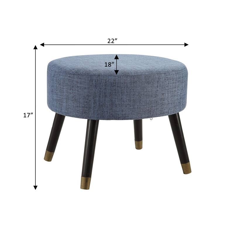Convenience Concepts Designs4Comfort Mid Century Oval Ottoman Stool