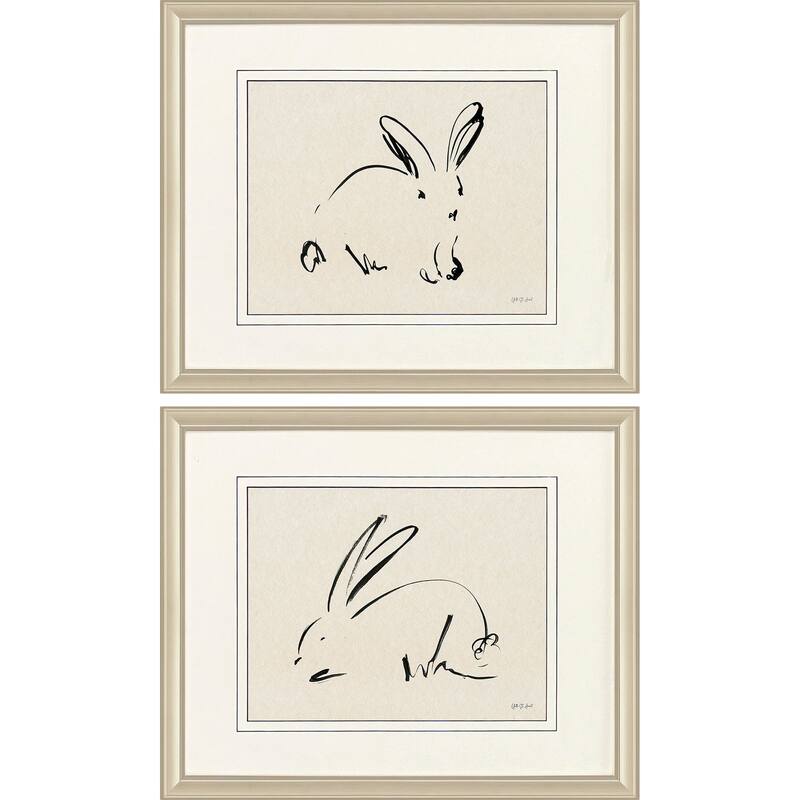 Paragon Illustrative Bunny Framed Art - Set of 2