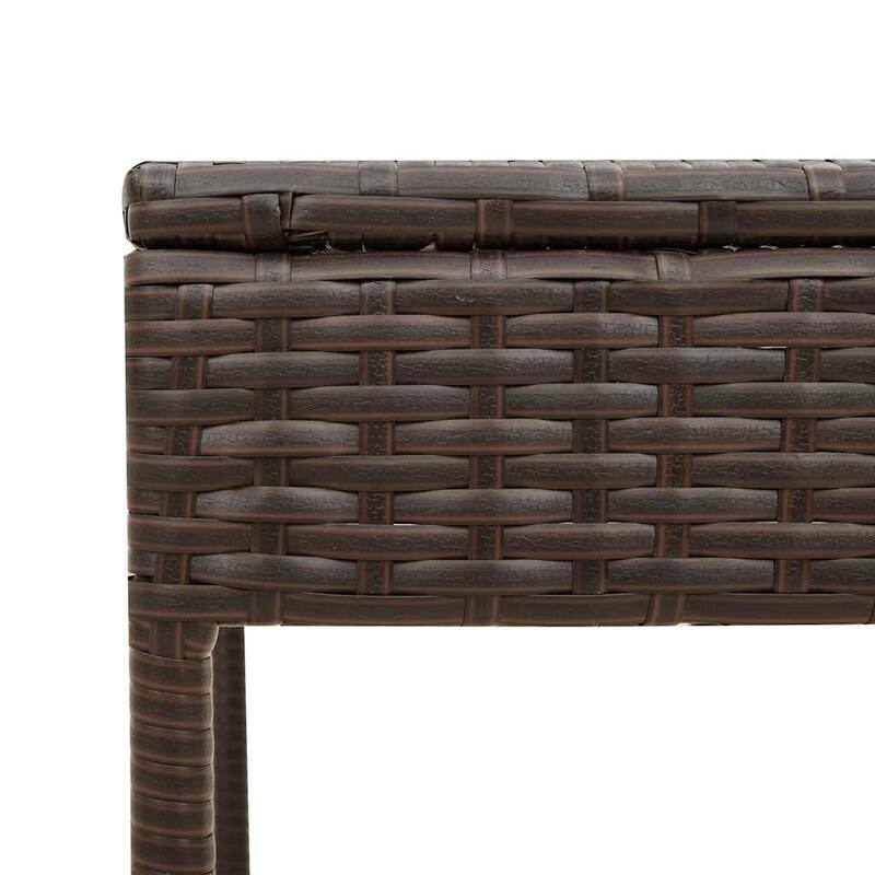 vidaXL Sun Lounger Set with Cushion Outdoor Chaise Lounge 3 Piece Poly Rattan