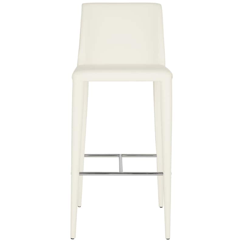 SAFAVIEH Home Garretson Bar Stool - 17"W x 22"D x 40"H - White