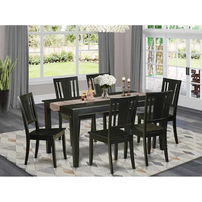 Victorian Dining Room Set - 7 Piece Rectangular Table & Chairs - Elegant Wood Furniture for Home