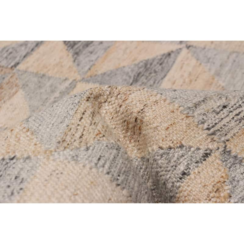Ankara FW Beige, Grey Kilim 5'1" x 8'1" - 5'1 x 8'1