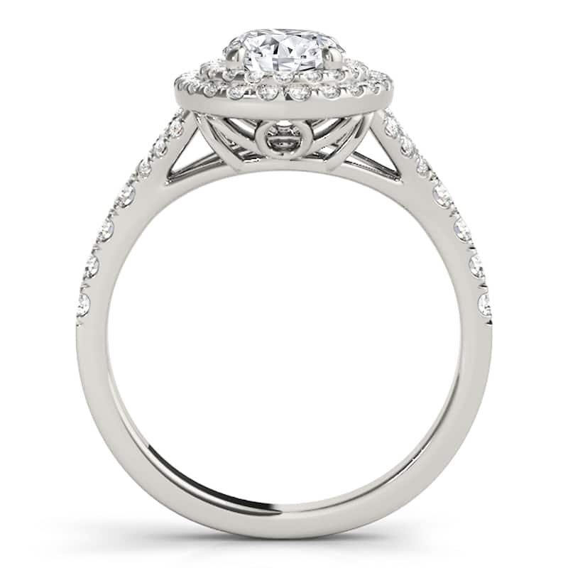 Auriya 14k White Gold Lab Grown Oval Diamond Halo Engagement Ring 0.50 to 5.00 ct. tw. (F-G VS)