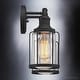 preview thumbnail 6 of 5, Luxury Industrial Chic Bath Vanity Light, 12"H x 14.5"W, with Urban Loft Style, Natural Black, by Urban Ambiance