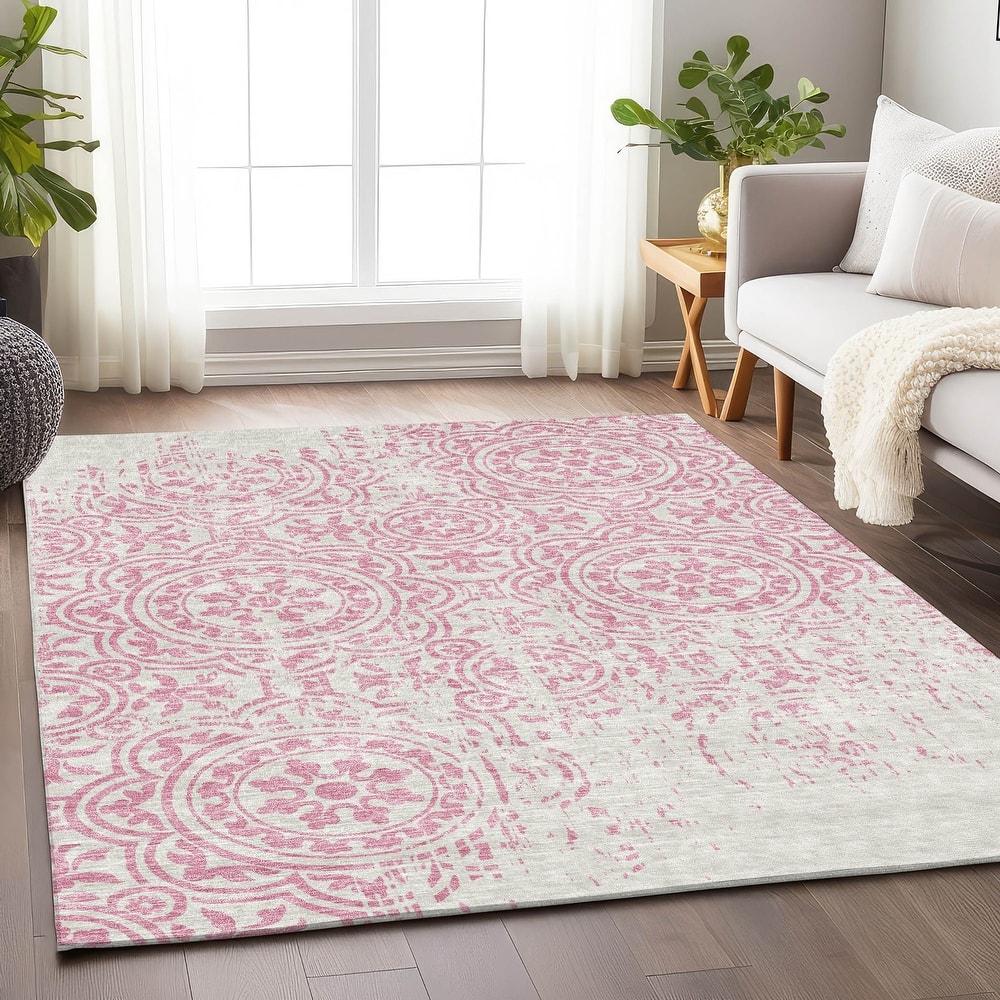 Premium Washable Super Soft Vanishing Medallion Mayfield Rug