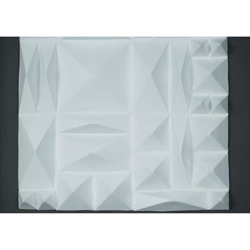 HUJI White Ridges Shadow Box Wall Decor