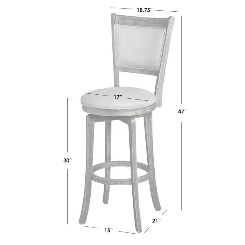 Simple Living French Country 30-inch Solid Wood Swivel Barstool
