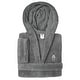 preview thumbnail 6 of 17, Sweet Kids 100% Polyester SUPER PLUSH Double Brushed Hooded Bathrobe - ROBOT Grey - L