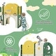 preview thumbnail 3 of 7, Kids Slide Playset Structure 7 in 1,Spaceship Set with Slide,Arch Tunnel,Ring Toss and Basketball Hoop,Toy Storage Organizer